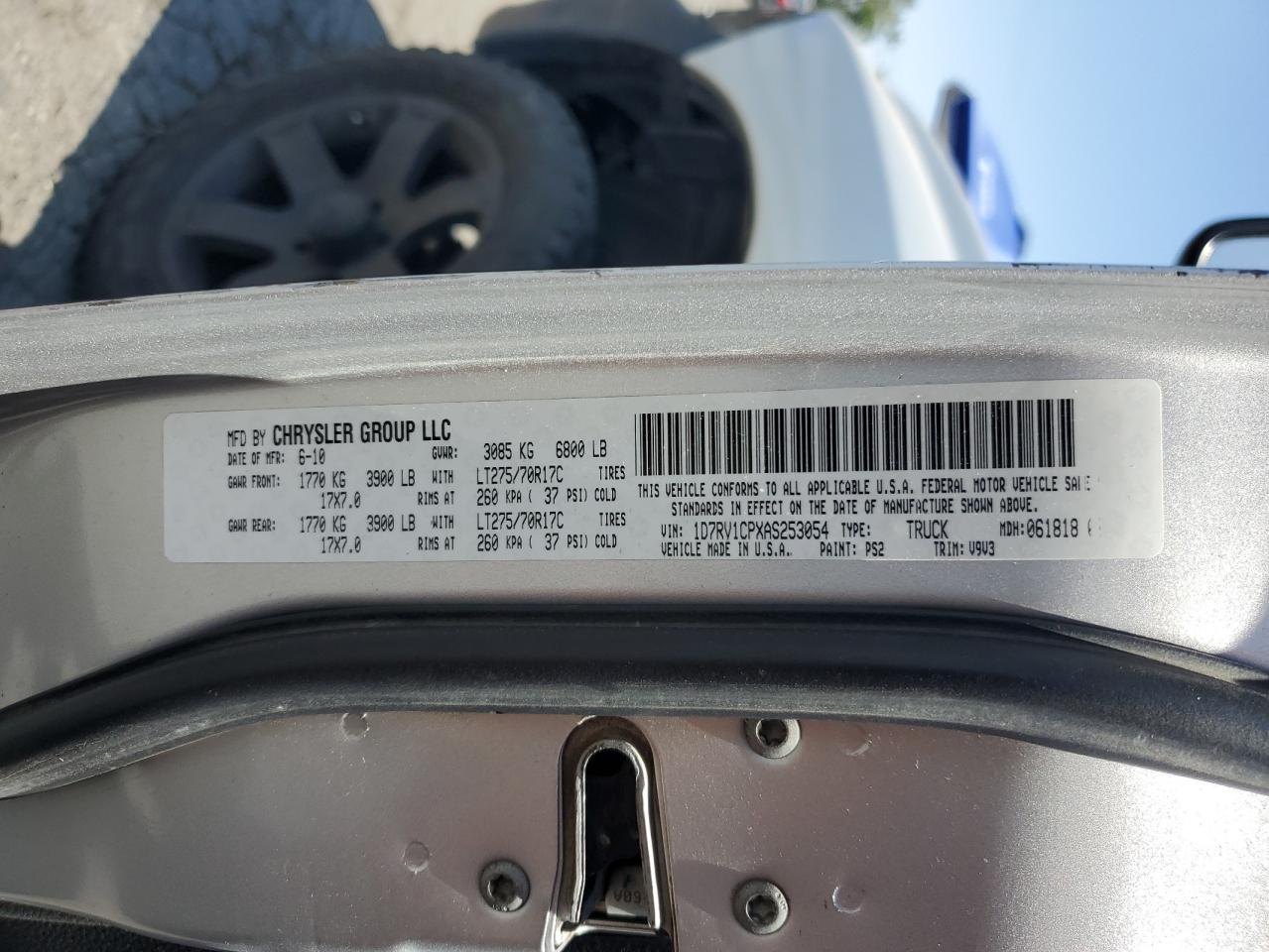 2010 Dodge Ram 1500 VIN: 1D7RV1CPXAS253054 Lot: 62503885