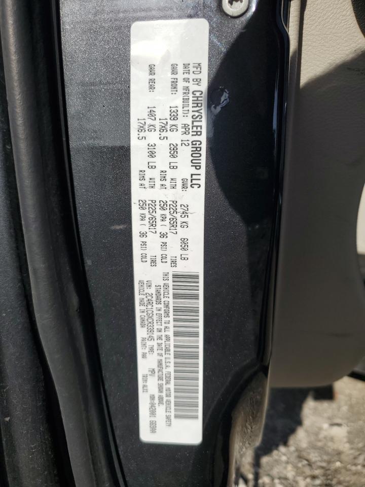 2012 Chrysler Town & Country Touring L VIN: 2C4RC1CGXCR339145 Lot: 61615905