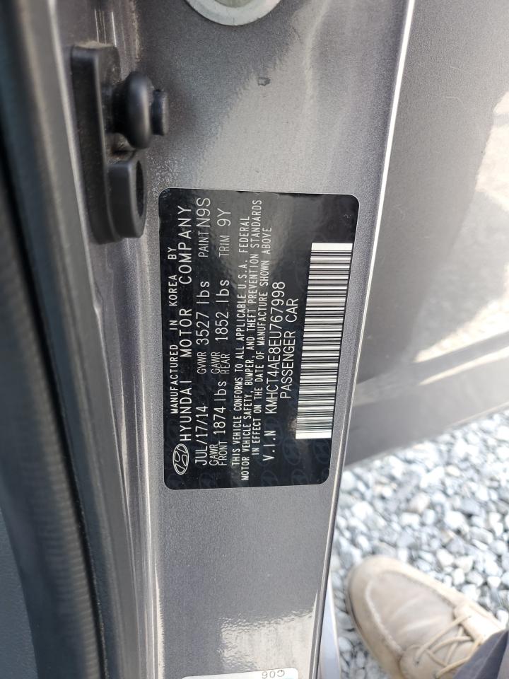 2014 Hyundai Accent Gls VIN: KMHCT4AE8EU767998 Lot: 61175765