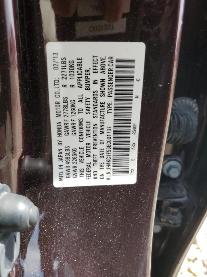 2014 Acura Rlx Tech VIN: JH4KC1F53EC001737 Lot: 60212365
