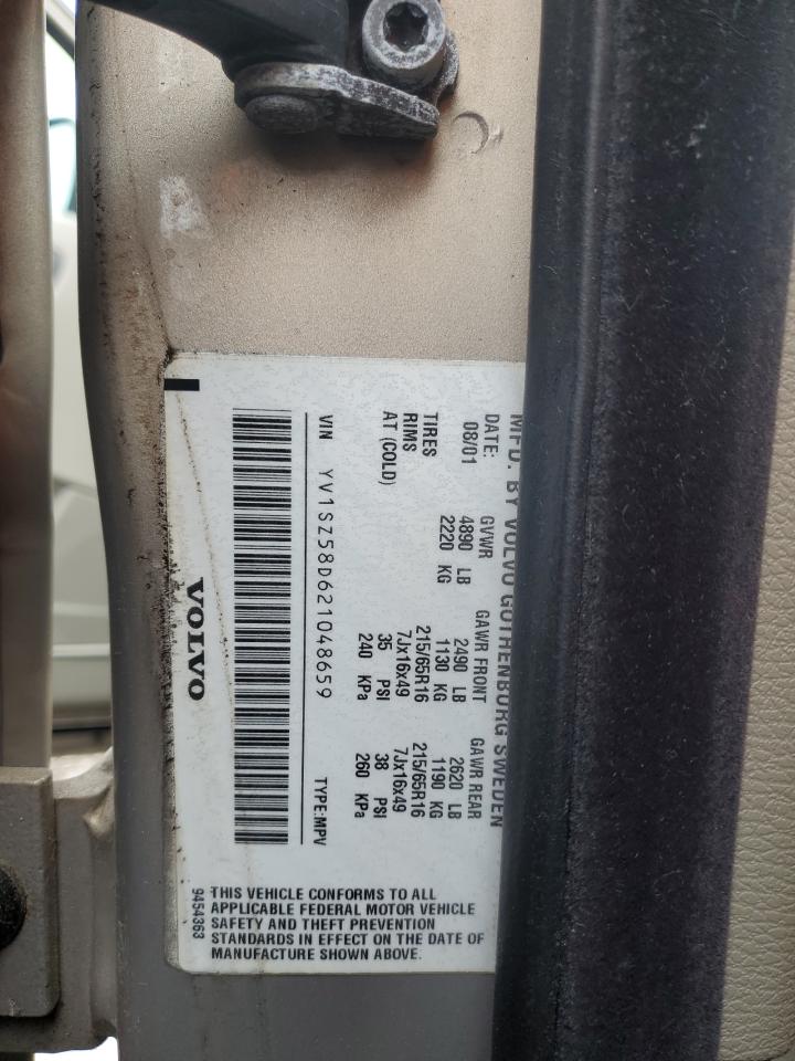 2002 Volvo V70 Xc VIN: YV1SZ58D621048659 Lot: 61043385