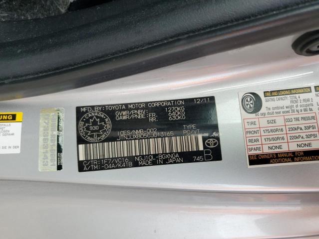 2012 TOYOTA SCION IQ   