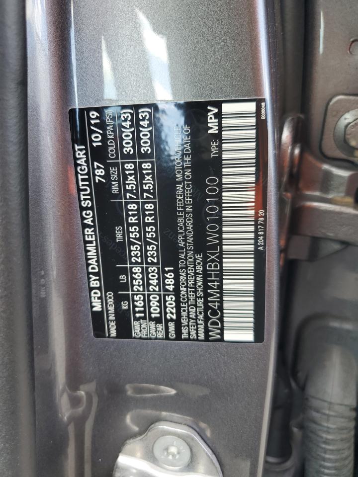 2020 Mercedes-Benz Glb 250 4Matic VIN: WDC4M4HBXLW010100 Lot: 62767305