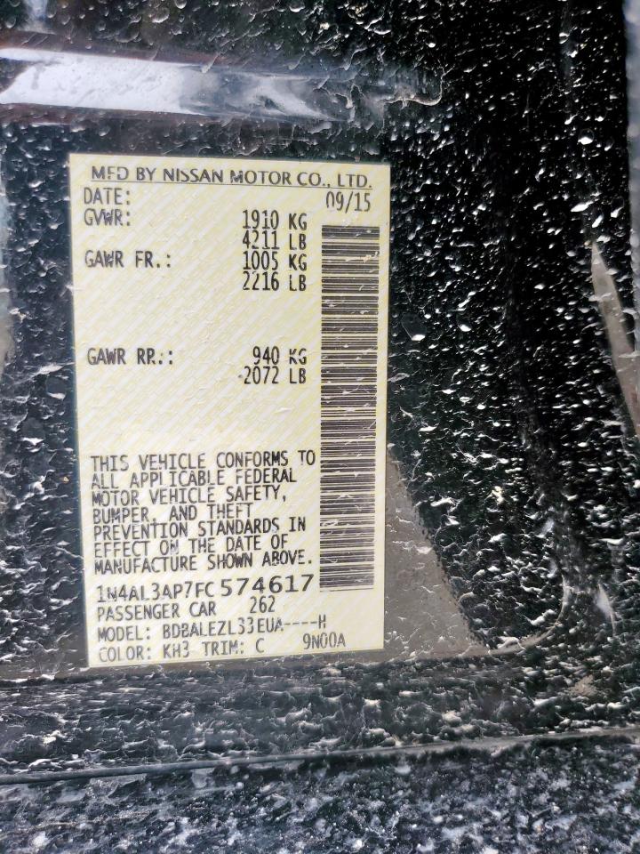1N4AL3AP7FC574617 2015 Nissan Altima 2.5