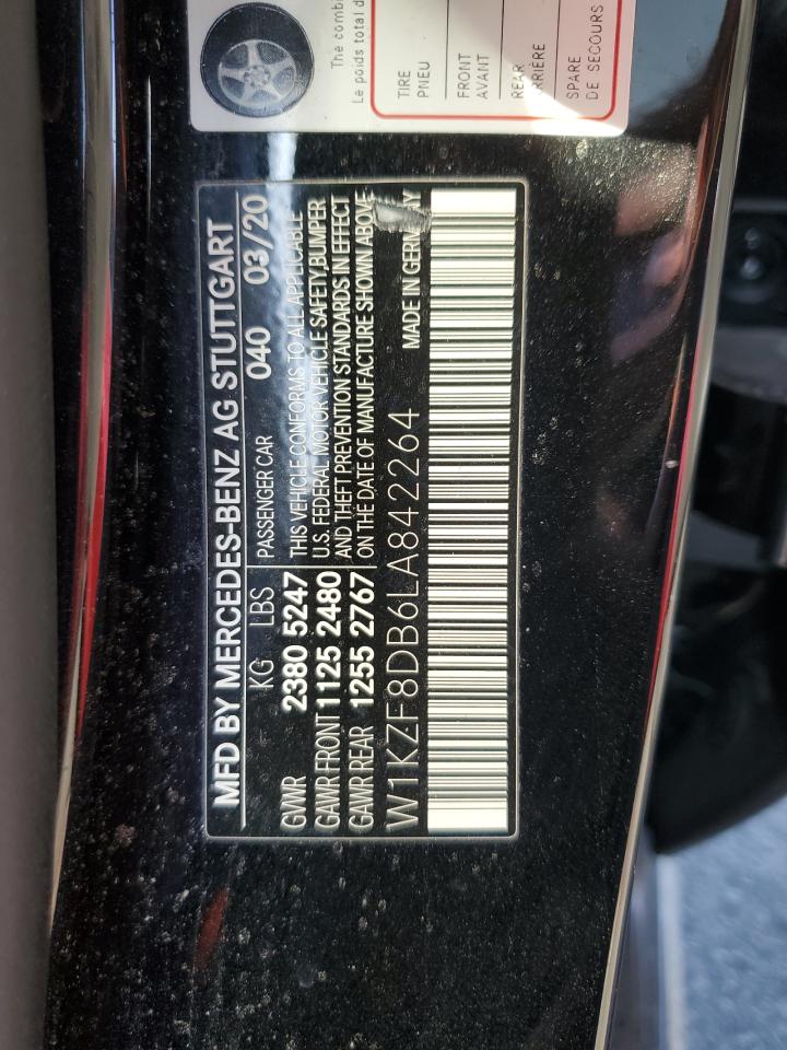 2020 Mercedes-Benz E 350 VIN: W1KZF8DB6LA842264 Lot: 60361055