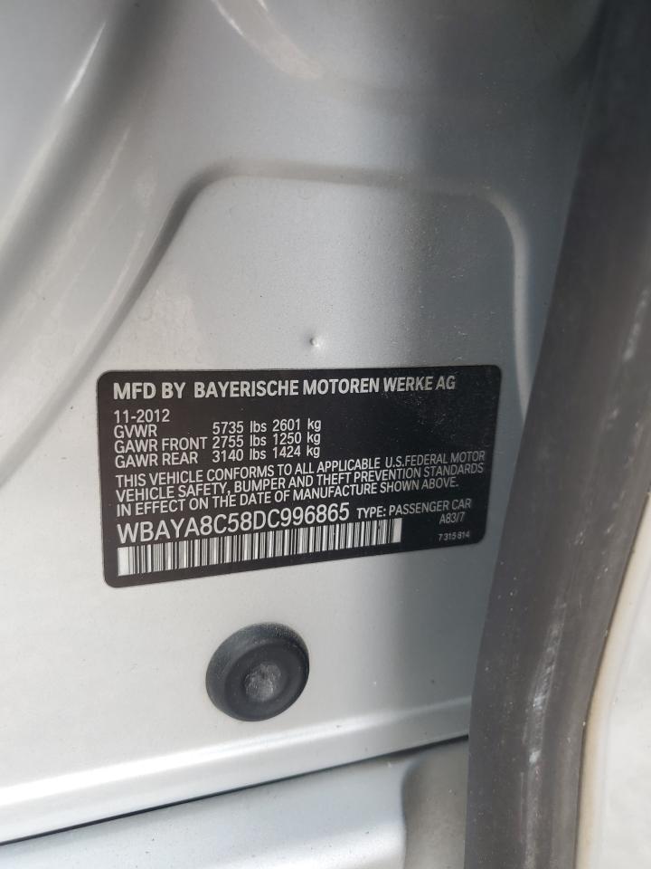 2013 BMW 750 I VIN: WBAYA8C58DC996865 Lot: 62335515