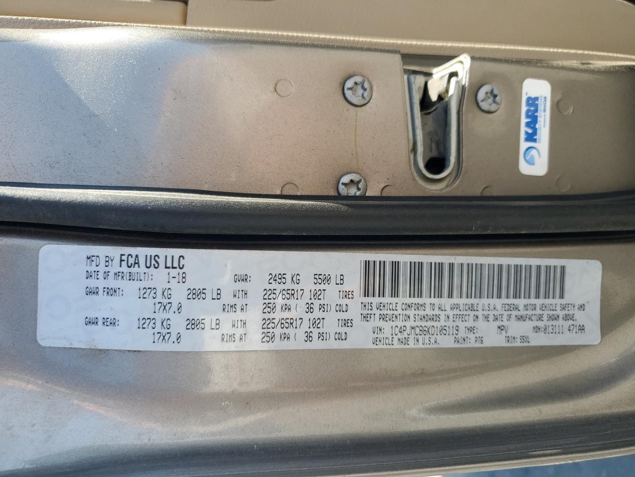 JEEP GRAND CHER 2019 VIN 1C4PJMCB6KD105119 photo 14