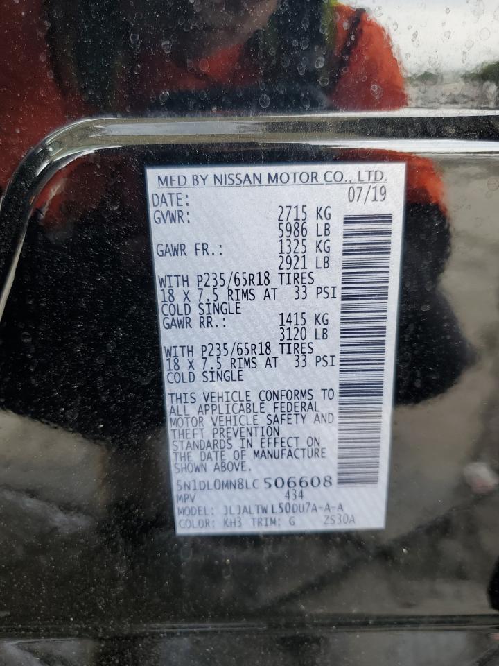 2020 Infiniti Qx60 Luxe VIN: 5N1DL0MN8LC506608 Lot: 59954435