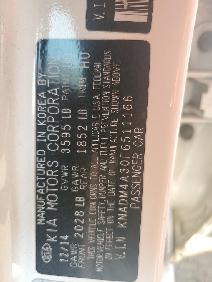 2015 Kia Rio Lx VIN: KNADM4A30F6511166 Lot: 63079815