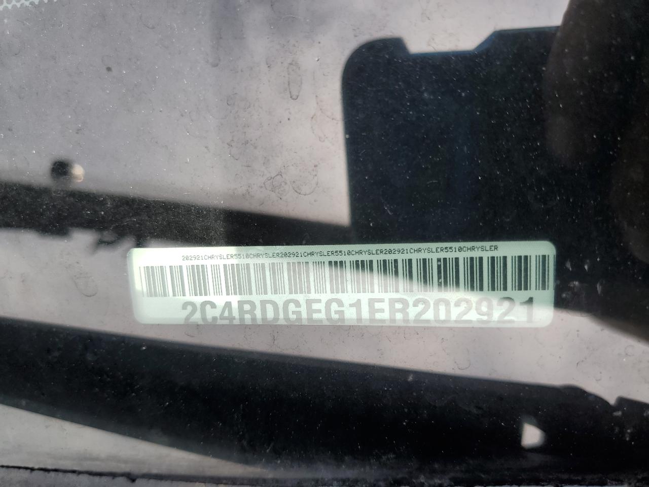 2014 Dodge Grand Caravan R/T VIN: 2C4RDGEG1ER202921 Lot: 62523525