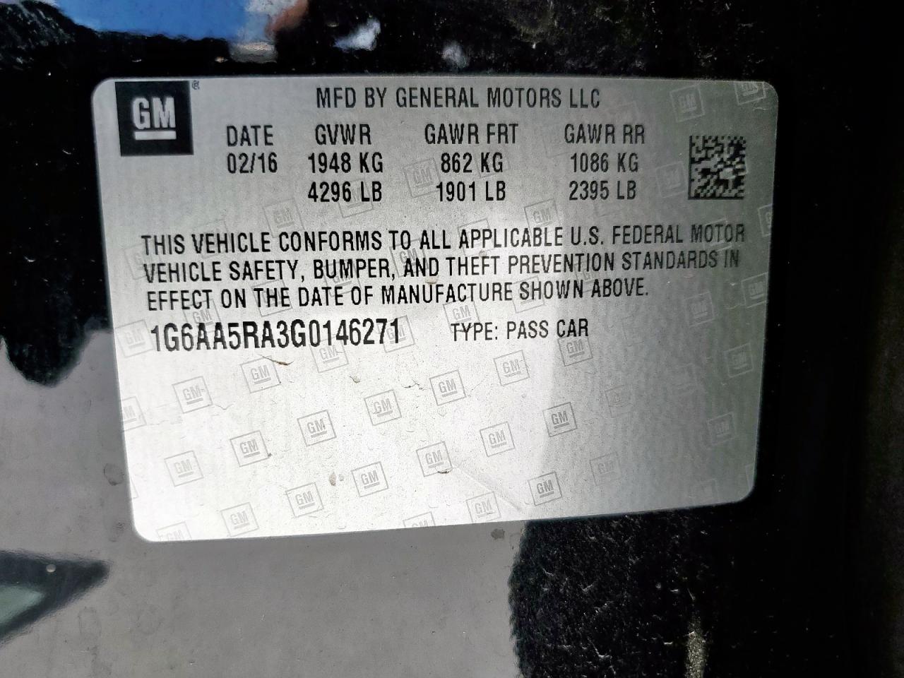 2016 Cadillac Ats VIN: 1G6AA5RA3G0146271 Lot: 61974835