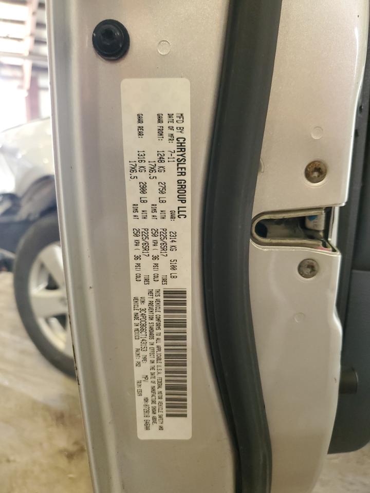 2012 Dodge Journey Sxt VIN: 3C4PDCBG6CT143153 Lot: 61264055