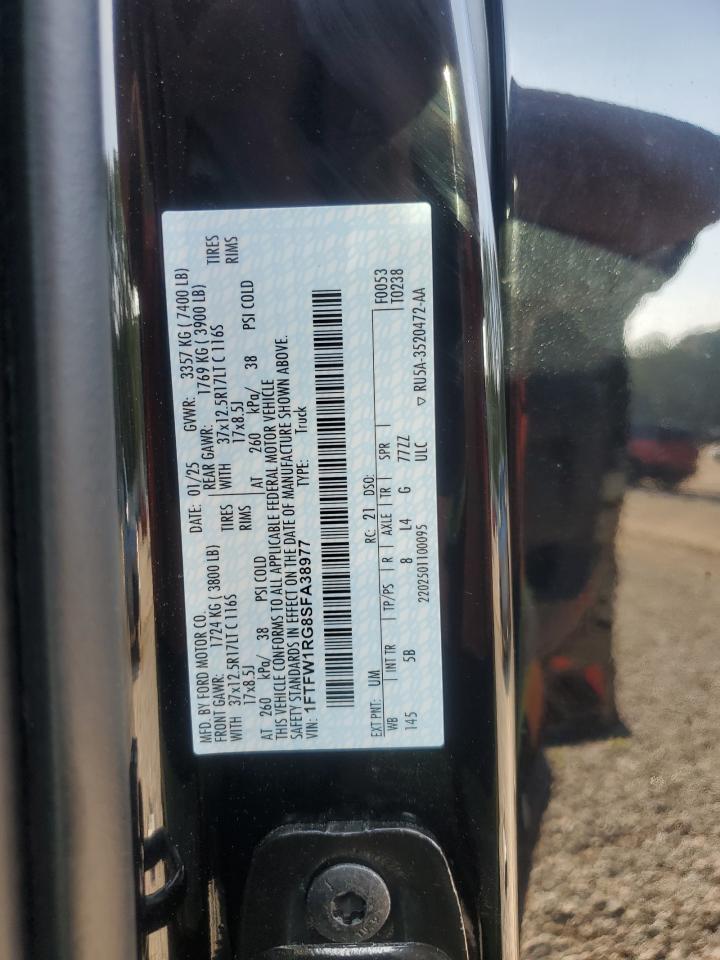 FORD F150 2025 VIN 1FTFW1RG8SFA38977 photo 12