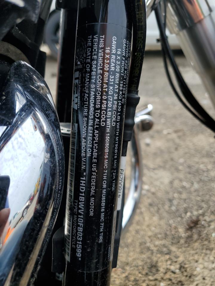 2015 Harley-Davidson Flstc Heritage Softail Classic VIN: 1HD1BWV10FB031599 Lot: 59488605
