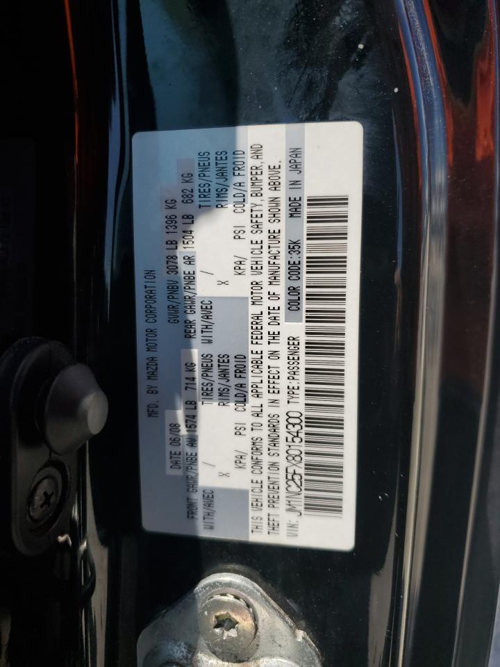 2008 Mazda Mx-5 Miata VIN: JM1NC25FX80154300 Lot: 62188775