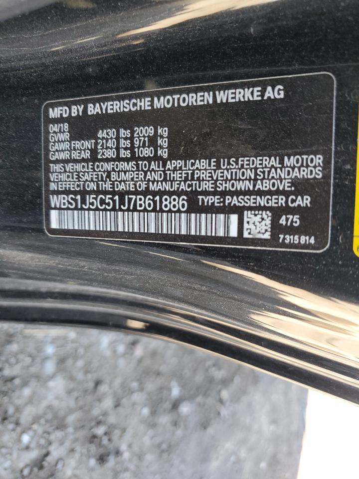 2018 BMW M2 VIN: WBS1J5C51J7B61886 Lot: 61426125