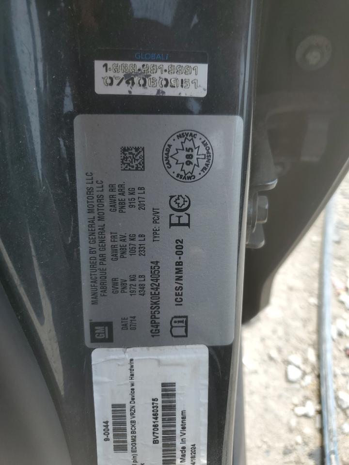 2014 Buick Verano VIN: 1G4PP5SK0E4240554 Lot: 60510855