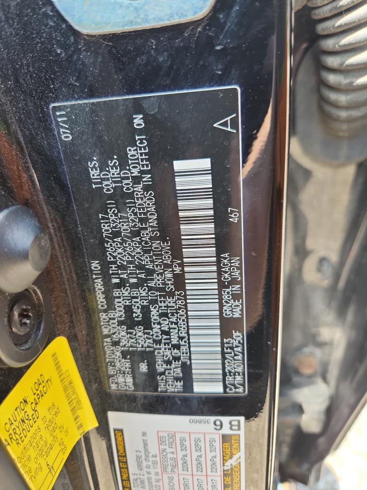 2011 Toyota 4Runner Sr5 VIN: JTEBU5JR6B5067873 Lot: 62406955