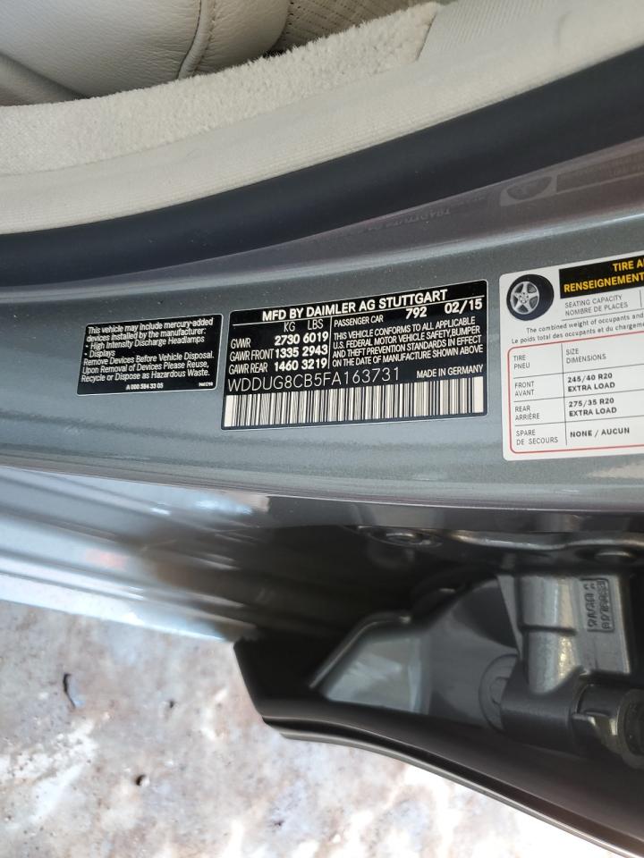 2015 Mercedes-Benz S 550 VIN: WDDUG8CB5FA163731 Lot: 58837645