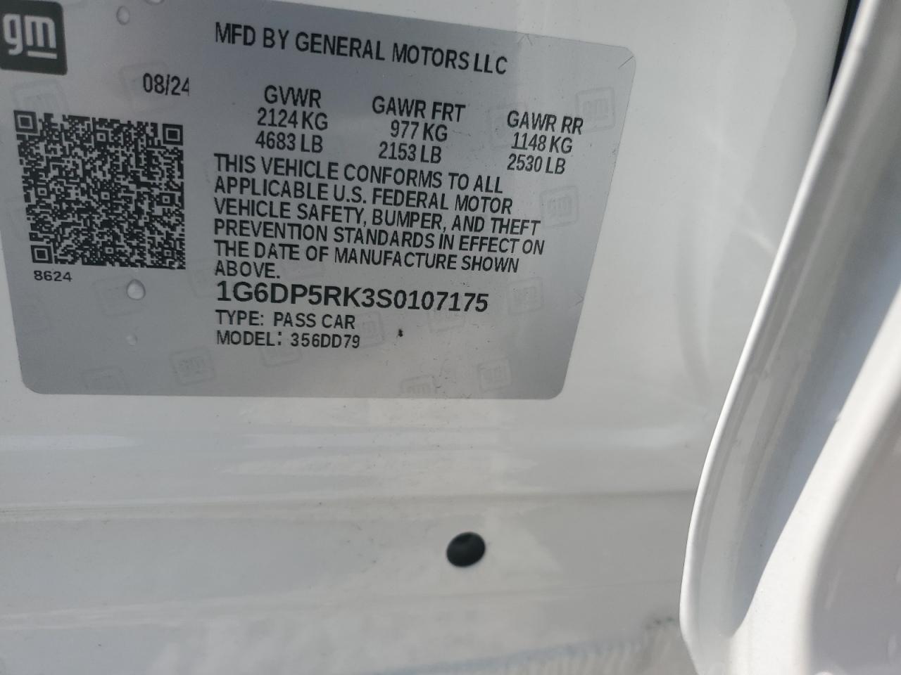 2025 Cadillac Ct5 Sport VIN: 1G6DP5RK3S0107175 Lot: 60795925
