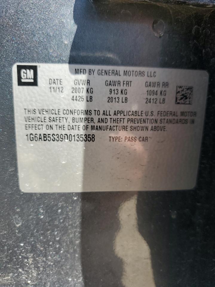2013 Cadillac Ats Luxury VIN: 1G6AB5S39D0135358 Lot: 61600885