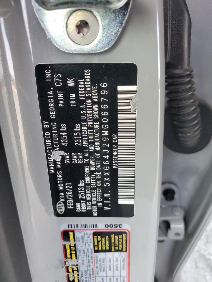 2021 Kia K5 Gt Line VIN: 5XXG64J29MG066796 Lot: 61696235
