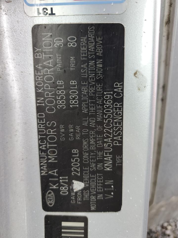 2012 Kia Forte Ex VIN: KNAFU5A22C5503691 Lot: 61436695