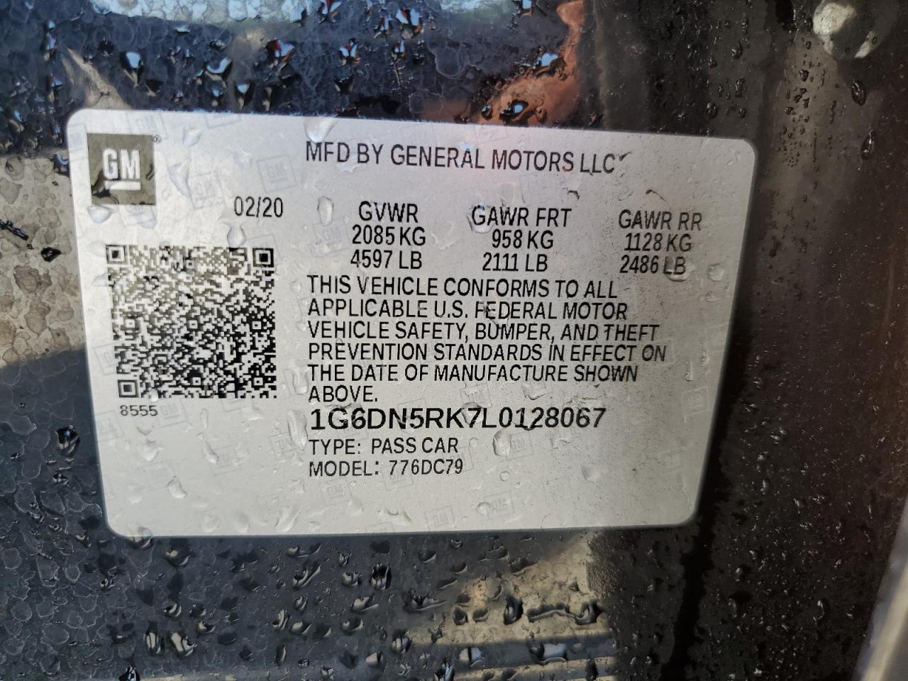 2020 Cadillac Ct5 Premium Luxury VIN: 1G6DN5RK7L0128067 Lot: 61160655