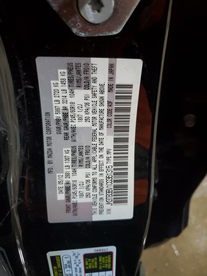2012 Mazda Cx-9 VIN: JM3TB3BV1C0361315 Lot: 62232015