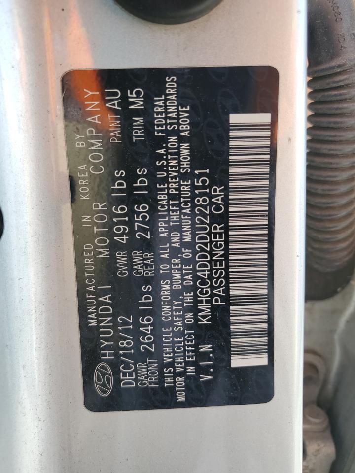 2013 Hyundai Genesis 3.8L VIN: KMHGC4DD2DU228151 Lot: 61568285