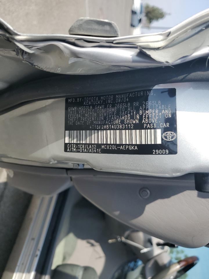 TOYOTA AVALON 2004 VIN 4T1BF28B14U383112 photo 12