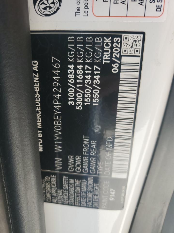 2023 Mercedes-Benz Metris VIN: W1YV0BEY4P4294467 Lot: 62260725