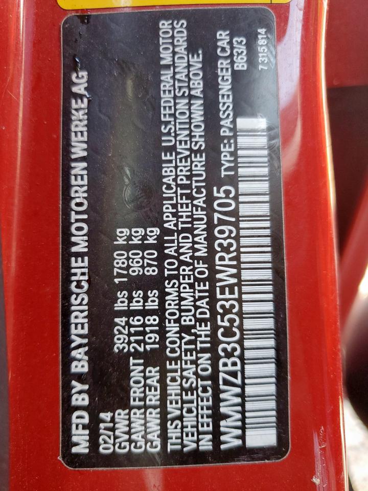 2014 Mini Cooper Countryman VIN: WMWZB3C53EWR39705 Lot: 72084395