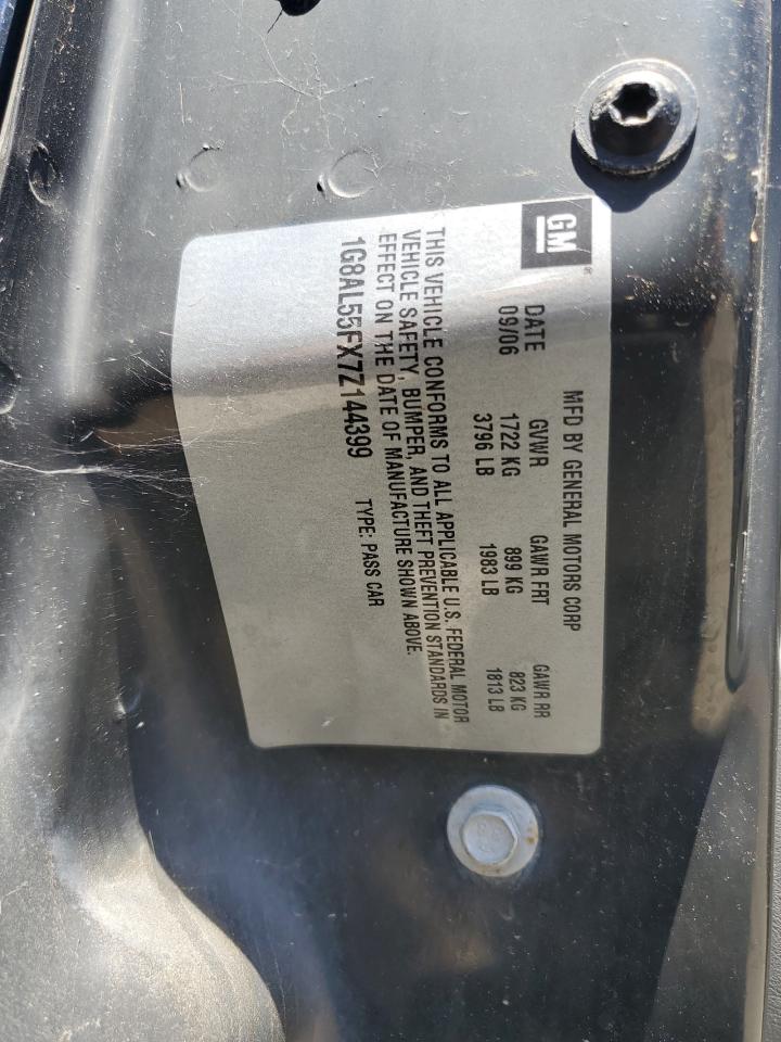 2007 Saturn Ion Level 3 VIN: 1G8AL55FX7Z144399 Lot: 62217155