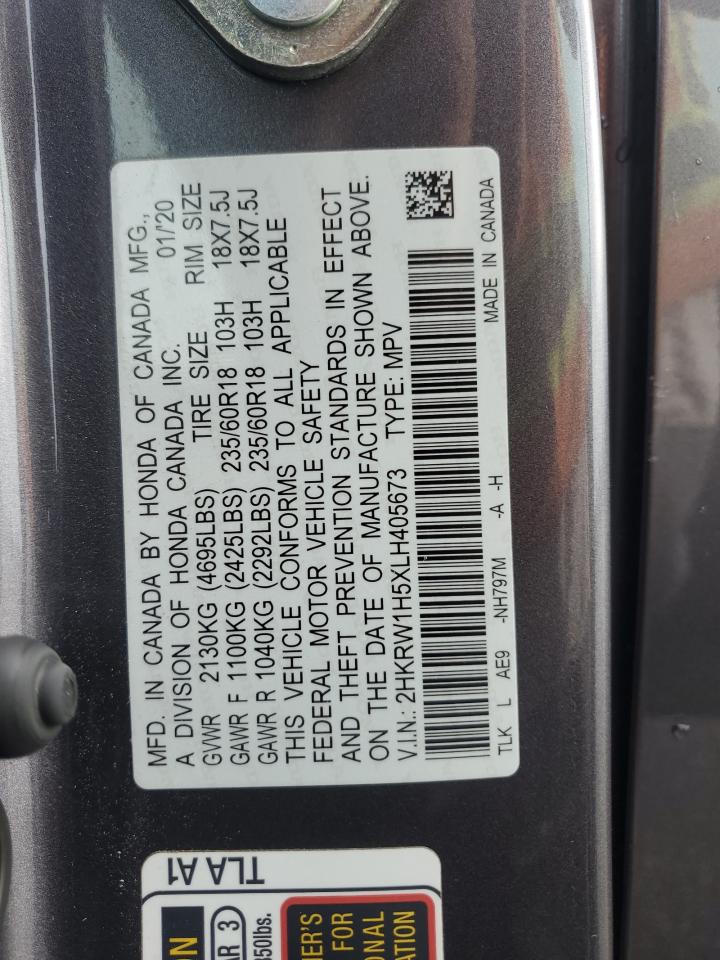 2020 Honda Cr-V Ex VIN: 2HKRW1H5XLH405673 Lot: 61211015