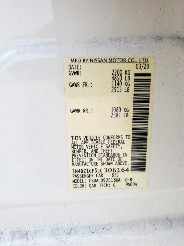 2020 Nissan Leaf Sv Plus VIN: 1N4BZ1CP5LC306164 Lot: 59306515