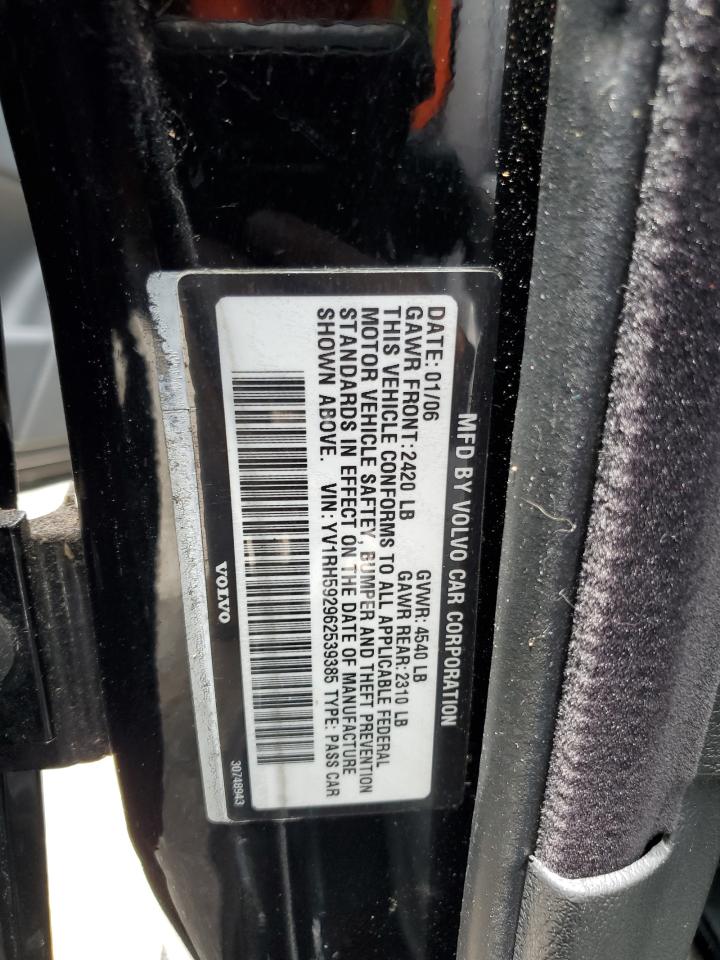 2006 Volvo S60 2.5T VIN: YV1RH592962539385 Lot: 60590635