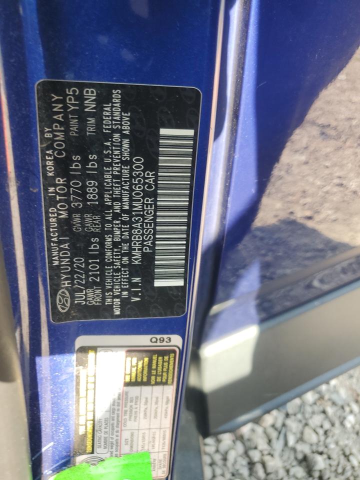 2021 Hyundai Venue Se VIN: KMHRB8A31MU065300 Lot: 61593325