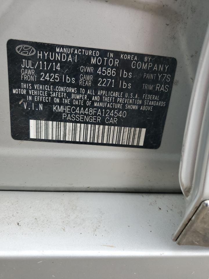 2015 Hyundai Sonata Hybrid VIN: KMHEC4A48FA124540 Lot: 62877665