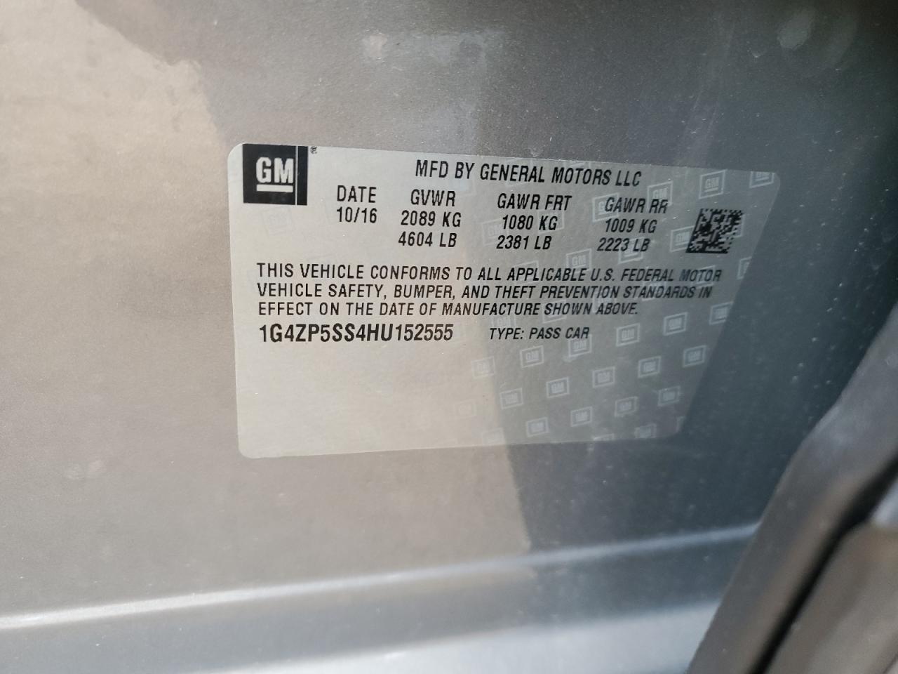2017 Buick Lacrosse Essence VIN: 1G4ZP5SS4HU152555 Lot: 61566875
