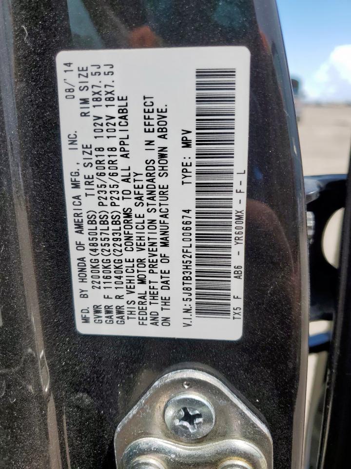 2015 Acura Rdx Technology VIN: 5J8TB3H52FL006674 Lot: 62644045