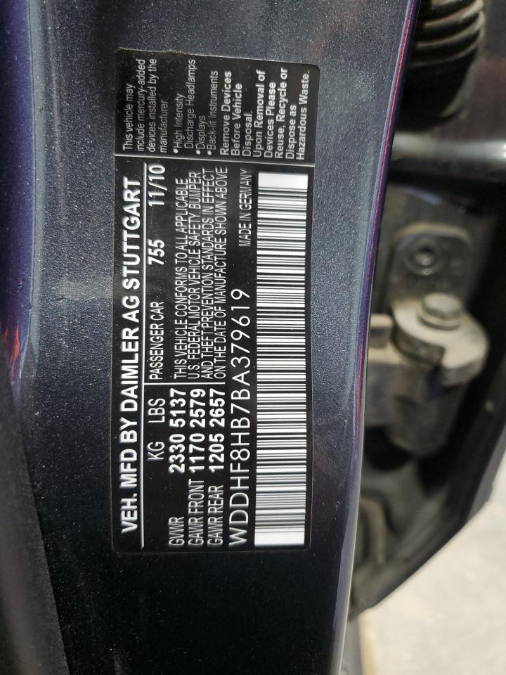 2011 Mercedes-Benz E 350 4Matic VIN: WDDHF8HB7BA379619 Lot: 62884345
