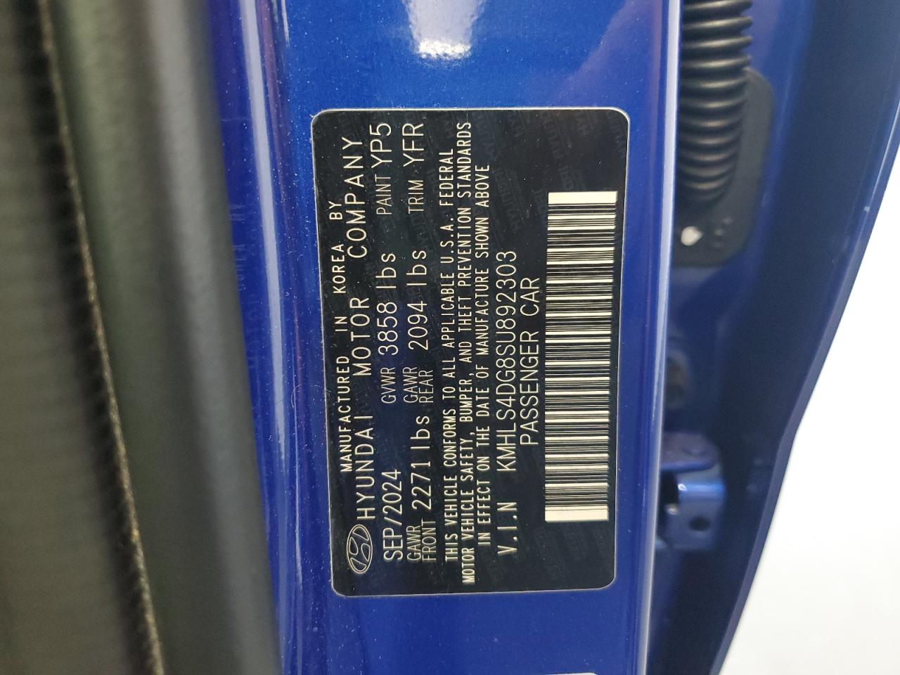 2025 Hyundai Elantra Sel VIN: KMHLS4DG8SU892303 Lot: 62302845