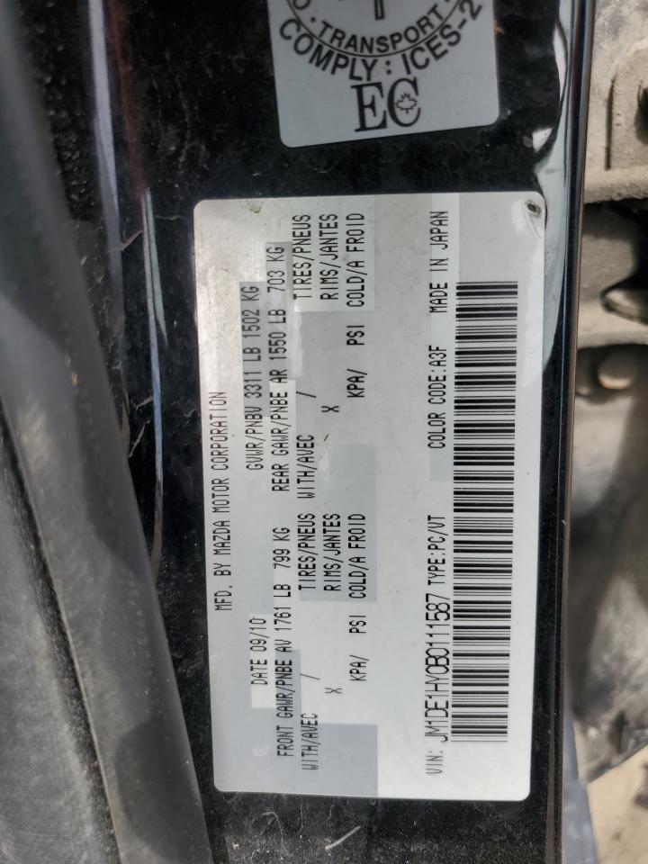 2011 Mazda Mazda2 VIN: JM1DE1HY0B0111587 Lot: 62657005