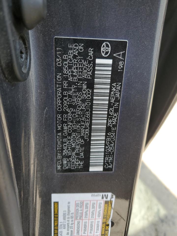 2011 Toyota Corolla Base VIN: JTDBU4EE6BJ101002 Lot: 63106455