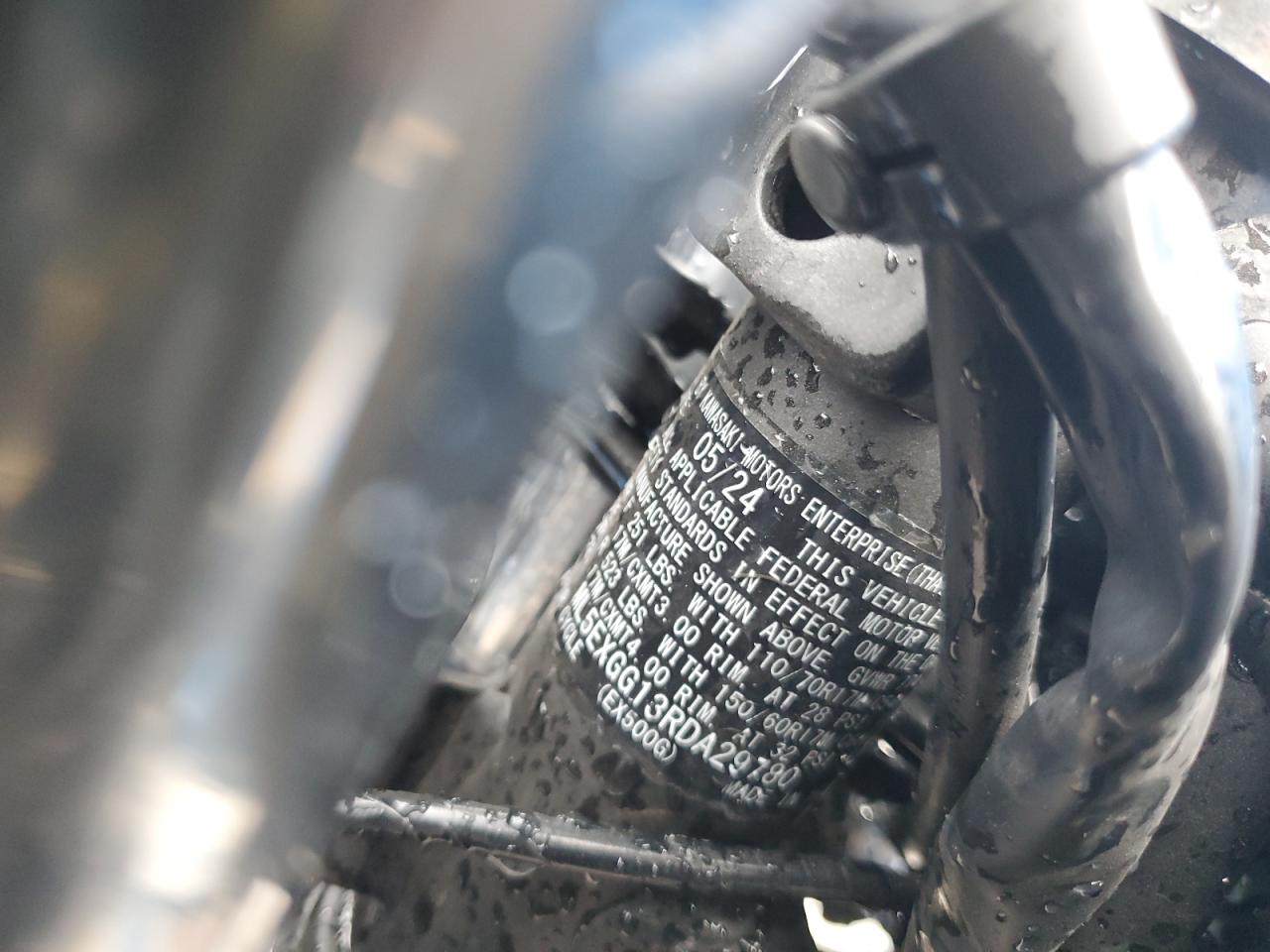 2024 Kawasaki Ex500 VIN: ML5EXGG13RDA29780 Lot: 61530685