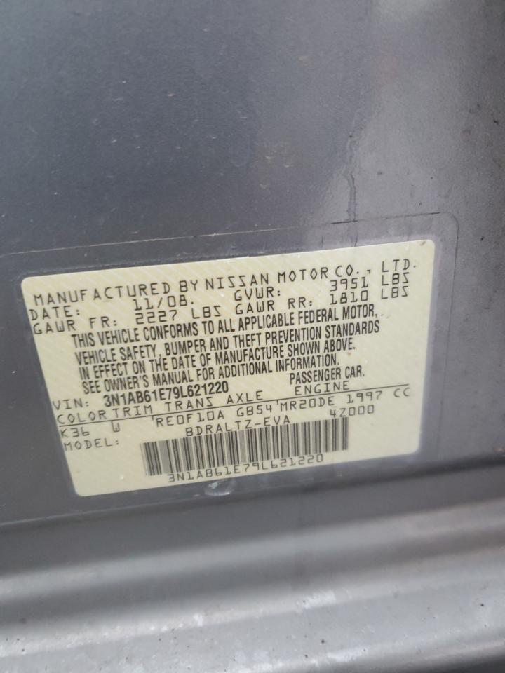 2009 Nissan Sentra 2.0 VIN: 3N1AB61E79L621220 Lot: 62003595