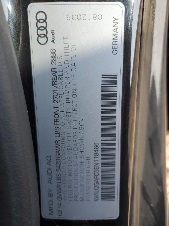 2014 Audi A7 Prestige VIN: WAU2GAFC5EN118466 Lot: 59189395