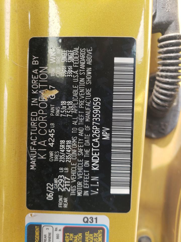 2023 Kia Seltos Sx VIN: KNDETCA26P7359059 Lot: 60651245