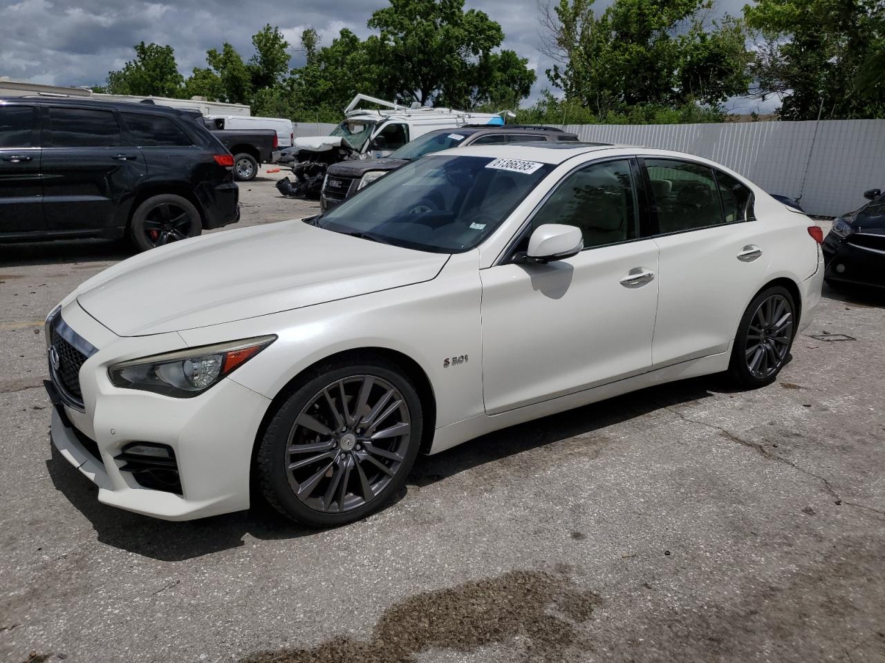 2017 Infiniti Q50 Premium white sedan gas JN1EV7AP1HM732639 photo #1